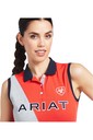 2022 Ariat Womens Taryn Sleeveless Polo Top 10039167 - Poppy Red